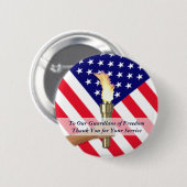 退役軍人及び現務軍隊感謝してい 缶バッジ (正面&裏面)