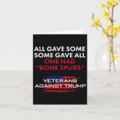 退役軍人反トランプ逃兵骨棘を退役軍人に カード (黄色い花)