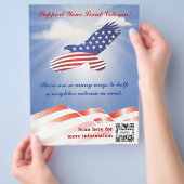 退役軍人向けのチラシテンプレート チラシ (手)