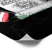 退役軍人妻メモリアルデー猫かわいい女の子へ ポスター (角)