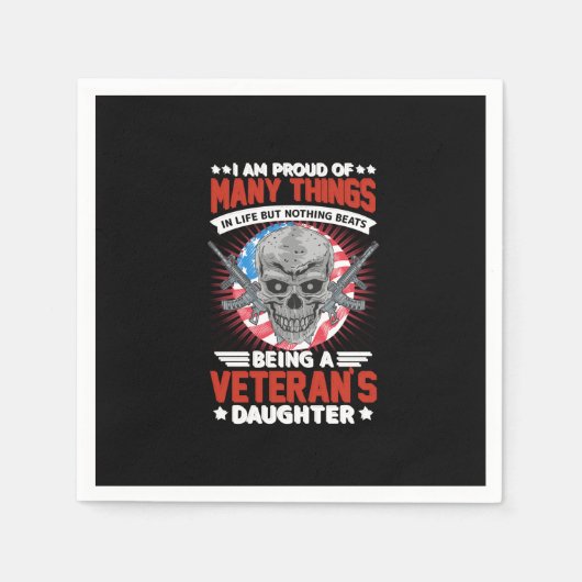 退役軍人娘 スタンダードカクテルナプキン (正面)