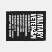 退役軍人対トランプ2020対米選挙戦 フリースブランケット (正面(横))