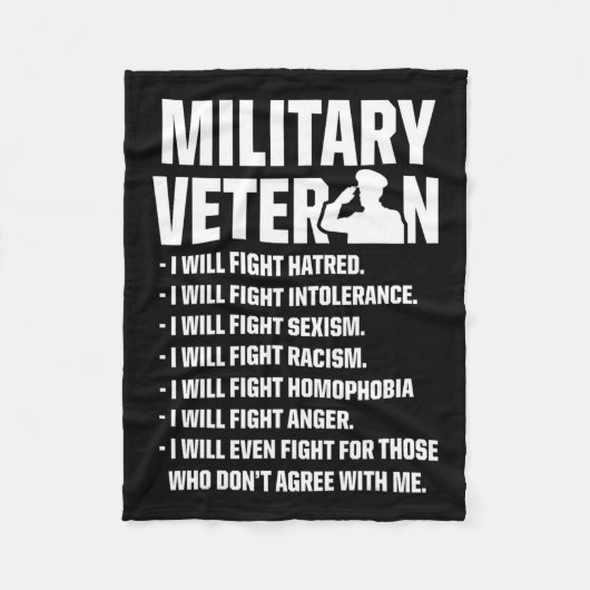 退役軍人対トランプ2020対米選挙戦 フリースブランケット (正面)