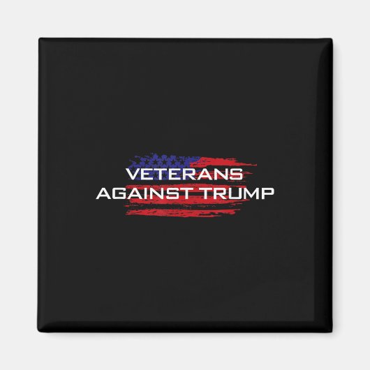 退役軍人対トランプ – アンチトランプ マグネット (正面)