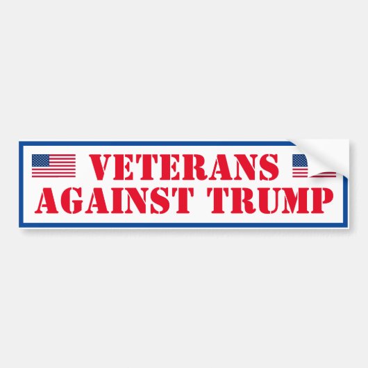 退役軍人対トランプ バンパーステッカー (正面)