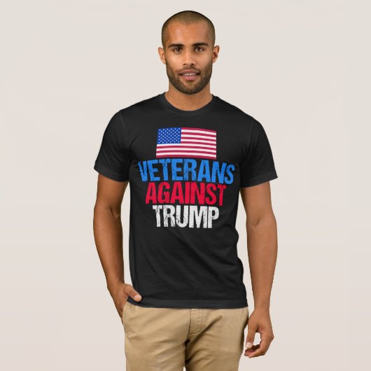 退役軍人対トランプ Tシャツ (正面フル)