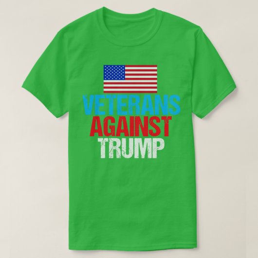 退役軍人対トランプ Tシャツ (デザイン正面)