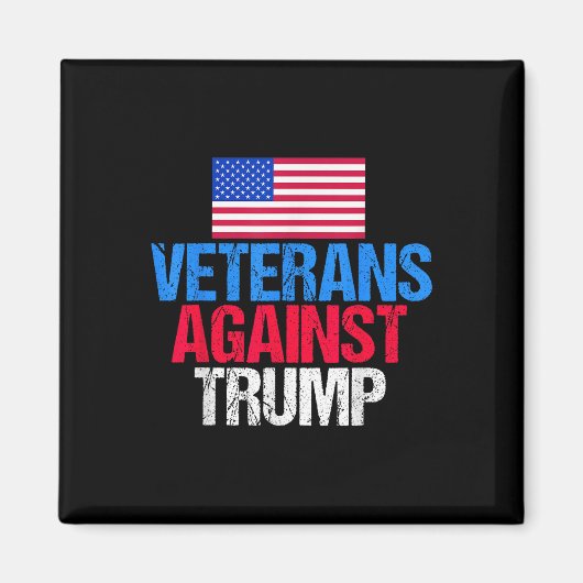 退役軍人対ドナルドトランプ マグネット (正面)