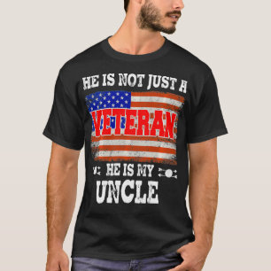 退役軍人彼は私の叔父のアメリカの退役軍人デイギフトである Tシャツ