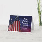 退役軍人悔やみや弔慰折り畳みカード紛失 カード (正面)