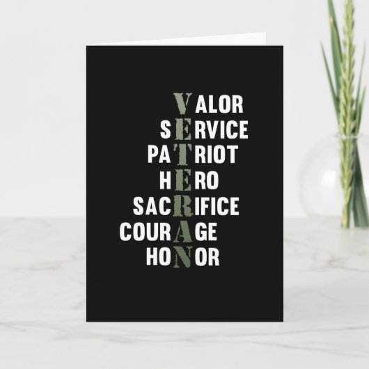 退役軍人情報 ハッピーベテランの日 サポート グラフィック カード (正面)