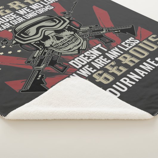 退役軍人愛国的なアメリカおもしろいユーモア シェルパブランケット (3/4)