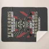 退役軍人愛国的なアメリカおもしろいユーモア シェルパブランケット (正面(横))