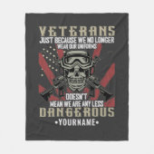 退役軍人愛国的なアメリカおもしろいユーモア フリースブランケット (正面)