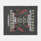 退役軍人愛国的なアメリカおもしろいユーモア フリースブランケット (正面(横))