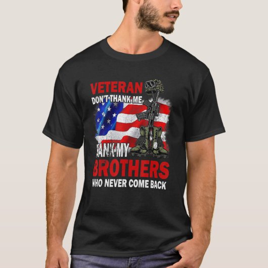 退役軍人感謝していよ感謝していよい兄弟は Tシャツ (正面)