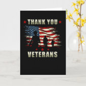 退役軍人感謝してい米国 カード (黄色い花)