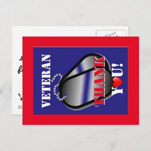 退役軍人感謝はがき ポストカード (正面/裏面)