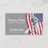 退役軍人所有の圧力洗浄清掃サービス 名刺 (正面)