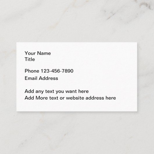 退役軍人所有の小規模名刺 名刺 (裏面)