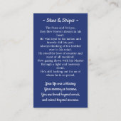 退役軍人旗写真葬儀記念祈りの言葉カード コーリングカード (裏面)