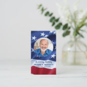 退役軍人旗写真葬儀記念祈りの言葉カード コーリングカード (スタンド正面)