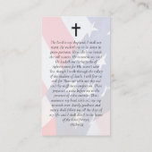 退役軍人旗写真記念祈りの言葉カード コーリングカード (裏面)