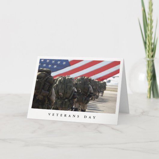 退役軍人日のカスタム案内 カード (正面)