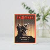 退役軍人日を記憶 ポストカード (スタンド正面)