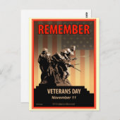 退役軍人日を記憶 ポストカード (正面/裏面)