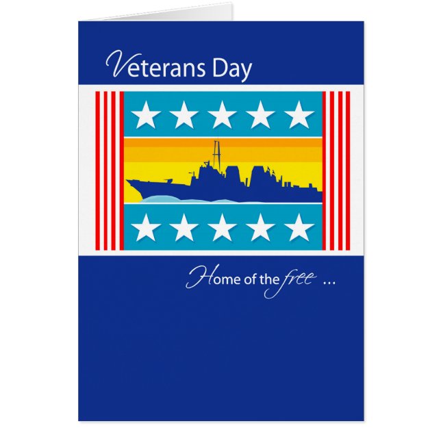 退役軍人日愛国海軍艦艇、赤、白、ブルー (正面)