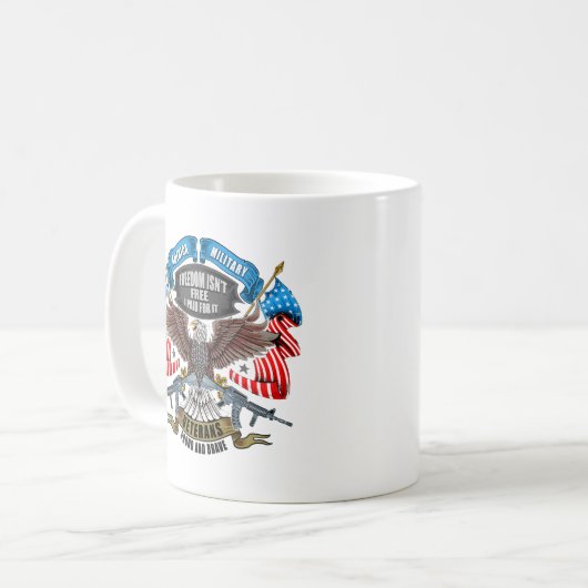 退役軍人日自由は自由ではない私はそれのために支払った コーヒーマグカップ (正面左)