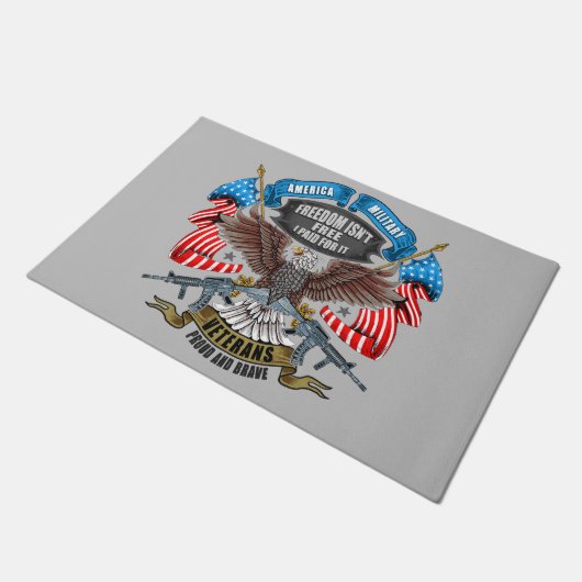 退役軍人日自由は自由ではない私はそれのために支払った ドアマット (アングル)