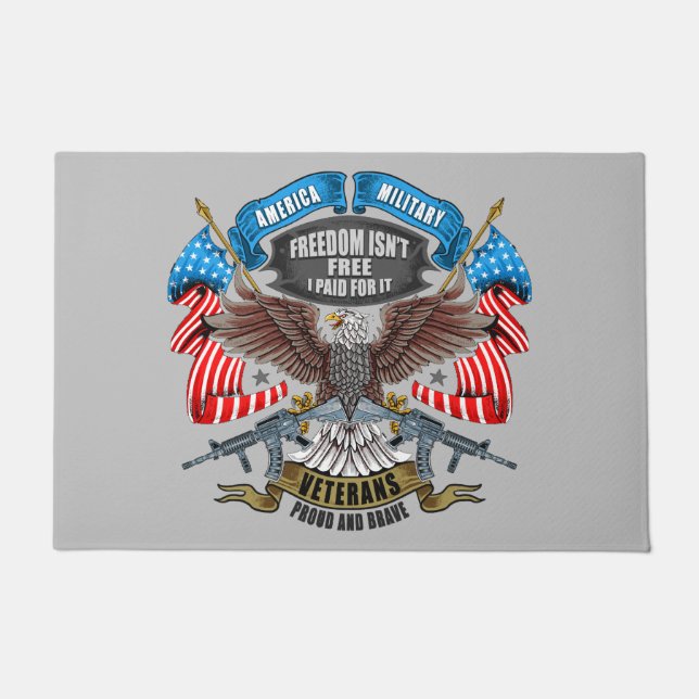 退役軍人日自由は自由ではない私はそれのために支払った ドアマット (正面)