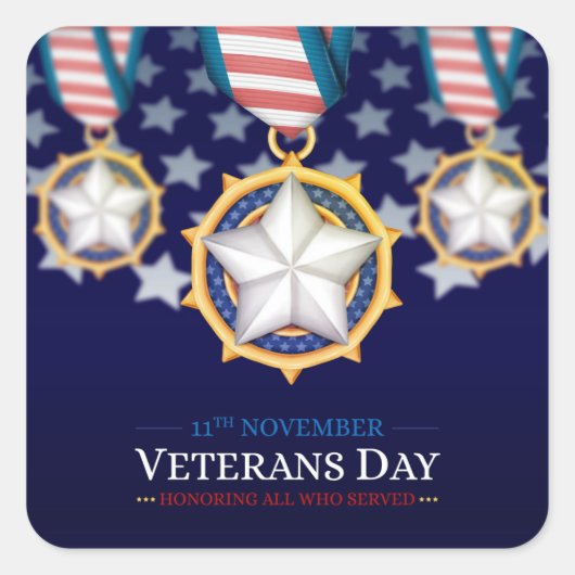 退役軍人日 スクエアシール (正面)
