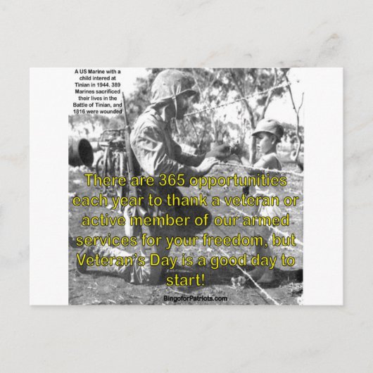 退役軍人日 ポストカード (正面)