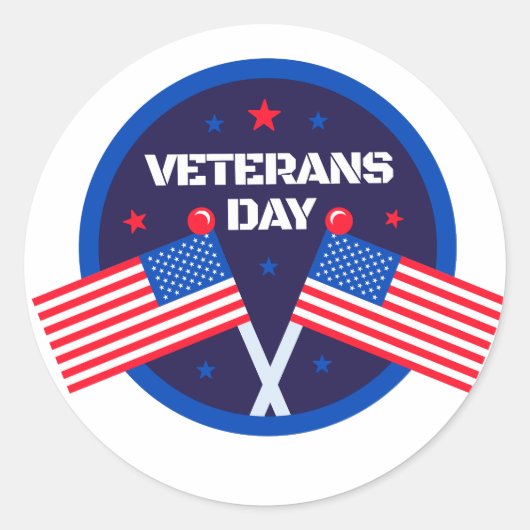 退役軍人日 ラウンドシール (正面)