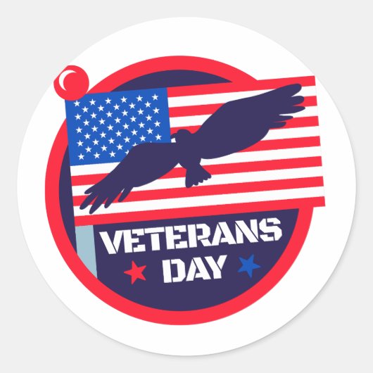 退役軍人日 ラウンドシール (正面)
