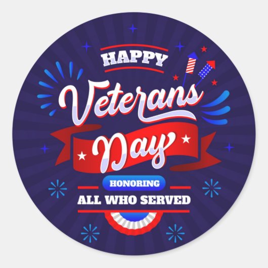 退役軍人日 ラウンドシール (正面)