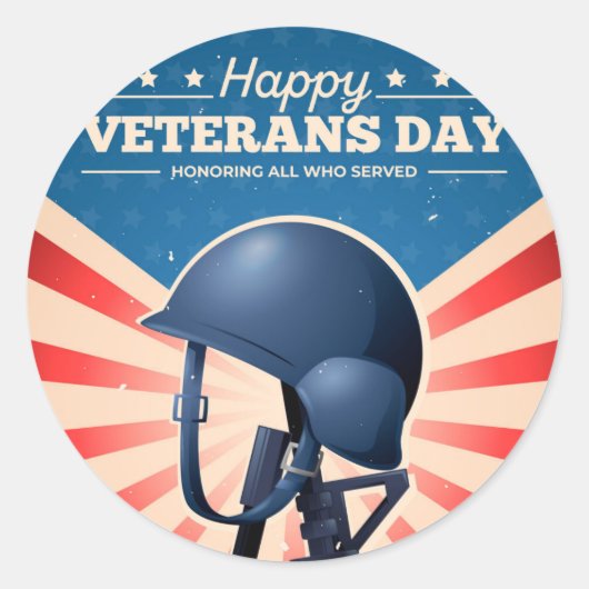 退役軍人日 ラウンドシール (正面)