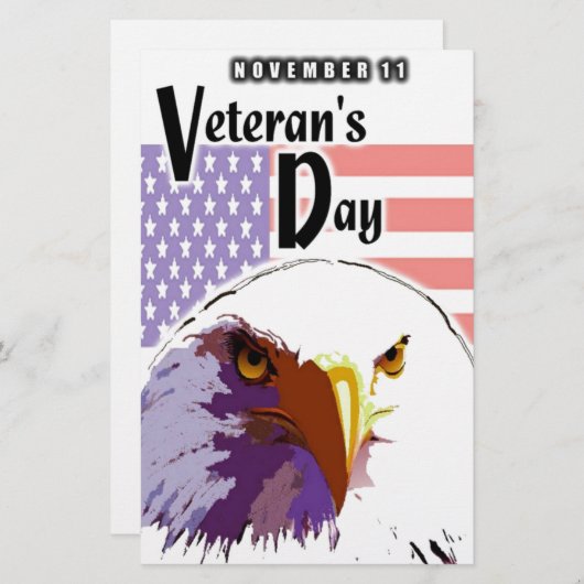 退役軍人日 便箋 (正面/裏面)