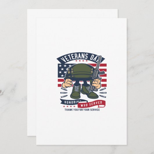 退役軍人日 招待状 (正面/裏面)