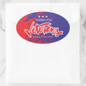 退役軍人日 楕円形シール (バッグ)