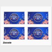 退役軍人日 長方形シール (シート)