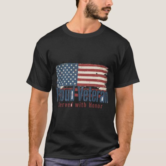 退役軍人服 | 誇りをもって任務を遂行した退役軍人Tシャツ Tシャツ (正面)