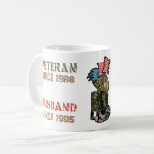 退役軍人父夫パパグランドパファミリーギフト コーヒーマグカップ (正面左)