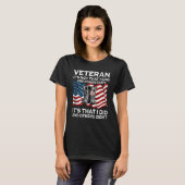 退役軍人私にはできないし他の人にはアメリできない Tシャツ (正面フル)