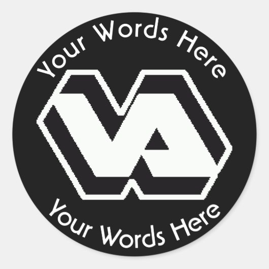 退役軍人管理VAカスタムステッカー ラウンドシール (正面)