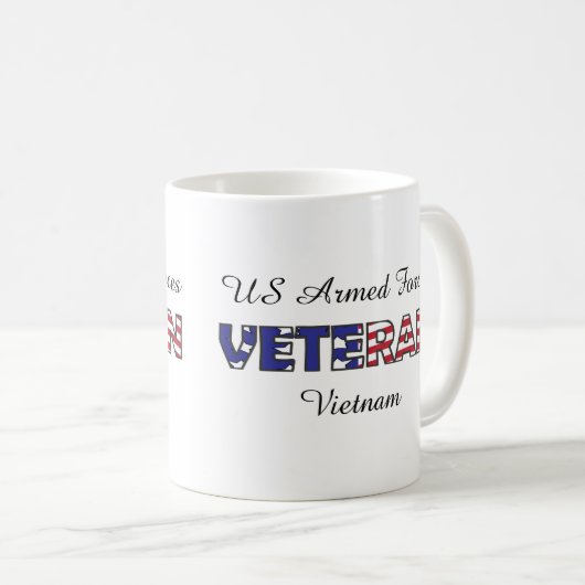退役軍人米国の武力のベトナムの軍隊は診察します コーヒーマグカップ (正面右)