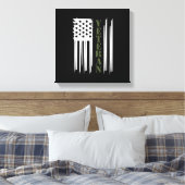 退役軍人米国国旗Happy退役軍人デイサポート キャンバスプリント (インサイチュ (寝室))